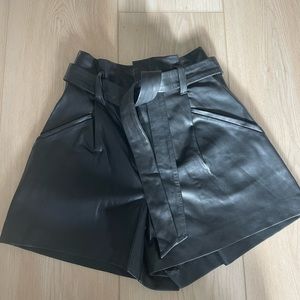 Zara Leather Shorts